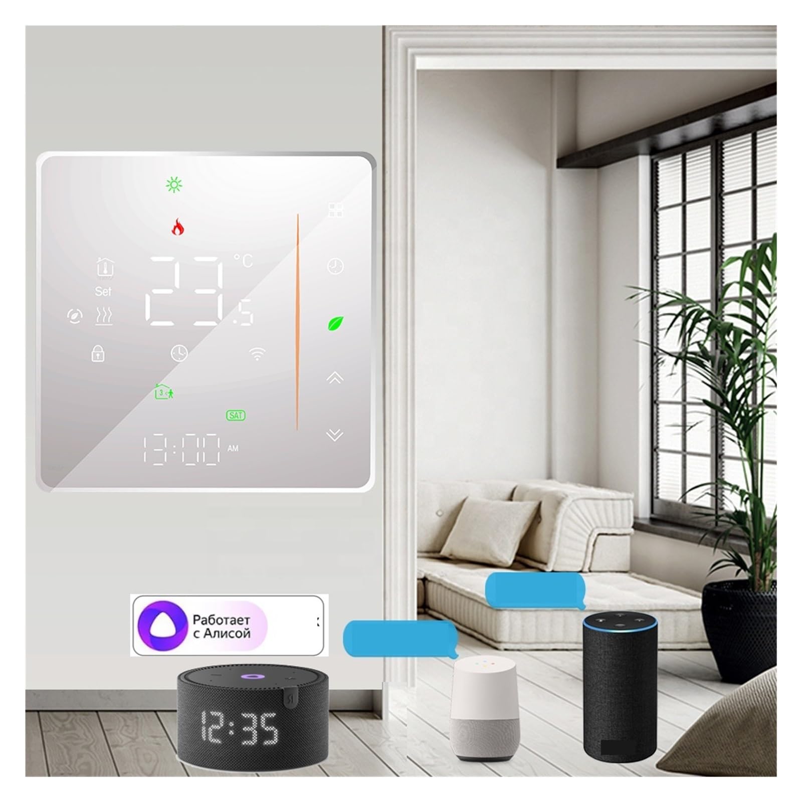 Inteligentny termostat Wifi do kotła gazowego i regulator temperatury ogrzewania podłogowego w domu OszczęDza Energię I Koszty Ogrzewania(For Water Floor)