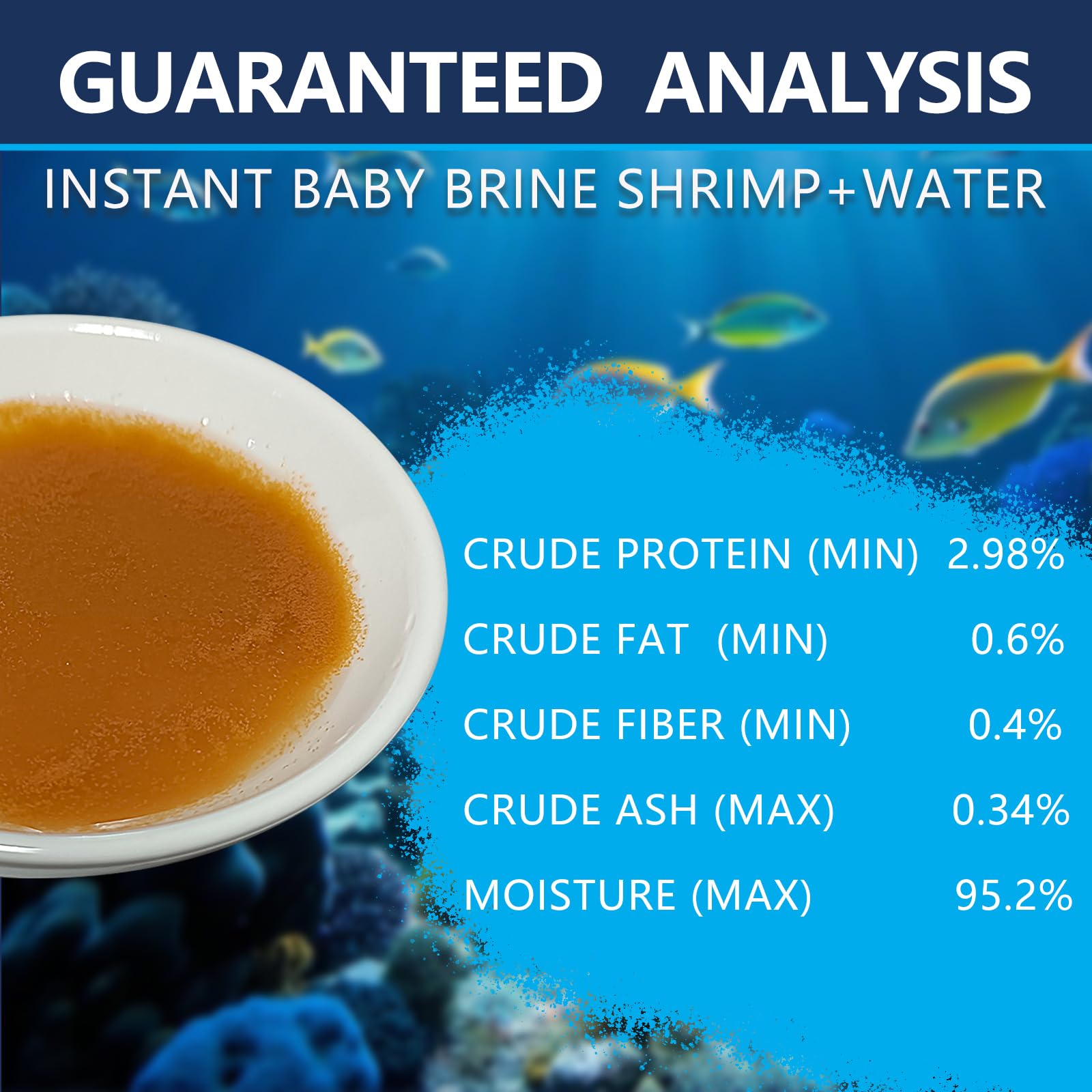JADINGSFARM Brine Shrimp Fish Food, Ready to Use Aquarium Fish Food, Non-Living Instant Baby brine Shrimp, Food for Betta Saltwater Marine Freshwater Fish, Reef Aquariums, Corals, Axolotl,Jelly