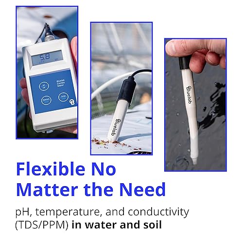 Miniatura 2 de Bluelab METCOMPLUS - Medidor combinado Plus para pH, temperatura y conductividad en agua y suelo con fácil calibración, kit de prueba digital