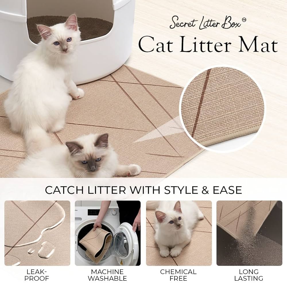 Amazon.co.jp: 猫砂トラップマット 35x25 ゴミが少なく、箱から