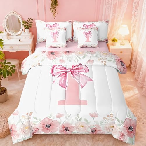Erosebridal Initial Letter I Bed in A Bag for Girls Kids Young Woman, Cute Pink 
