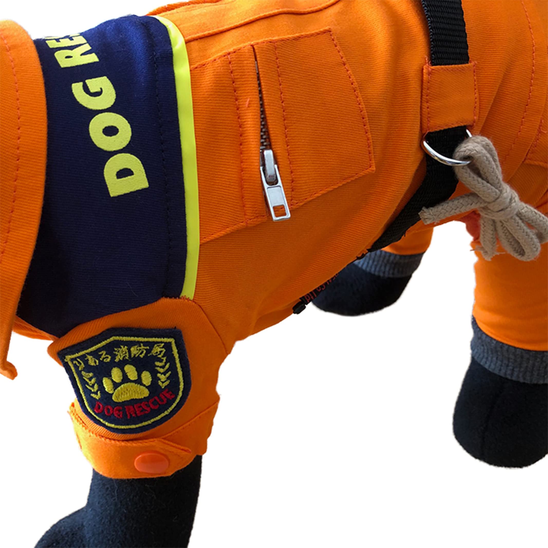 Amazon | 小型犬 服 レスキュースーツ 消防士 つなぎ オールインワン
