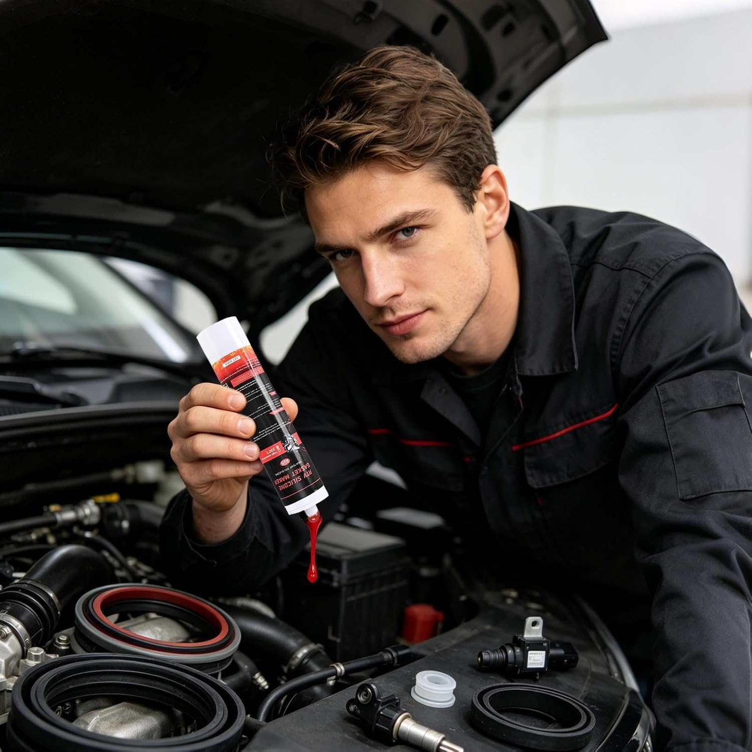 Gasket Sealer Automotive Red Silicone Boncing Adhesive