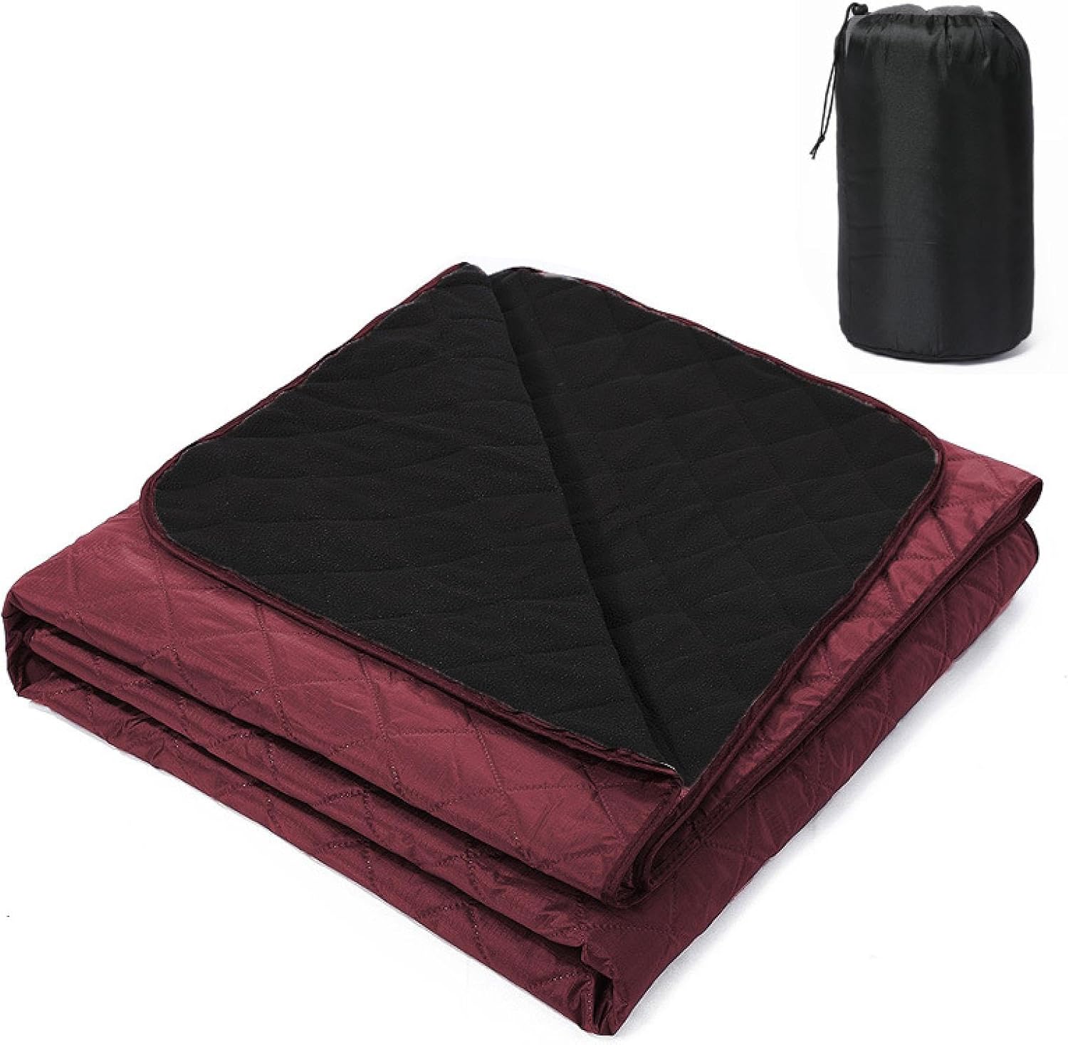 Outdoor Camping Blanket Fleece Waterproof Stadium Blanket with Carrying Case Lightweight Camping Blanket 79 * 57 inches