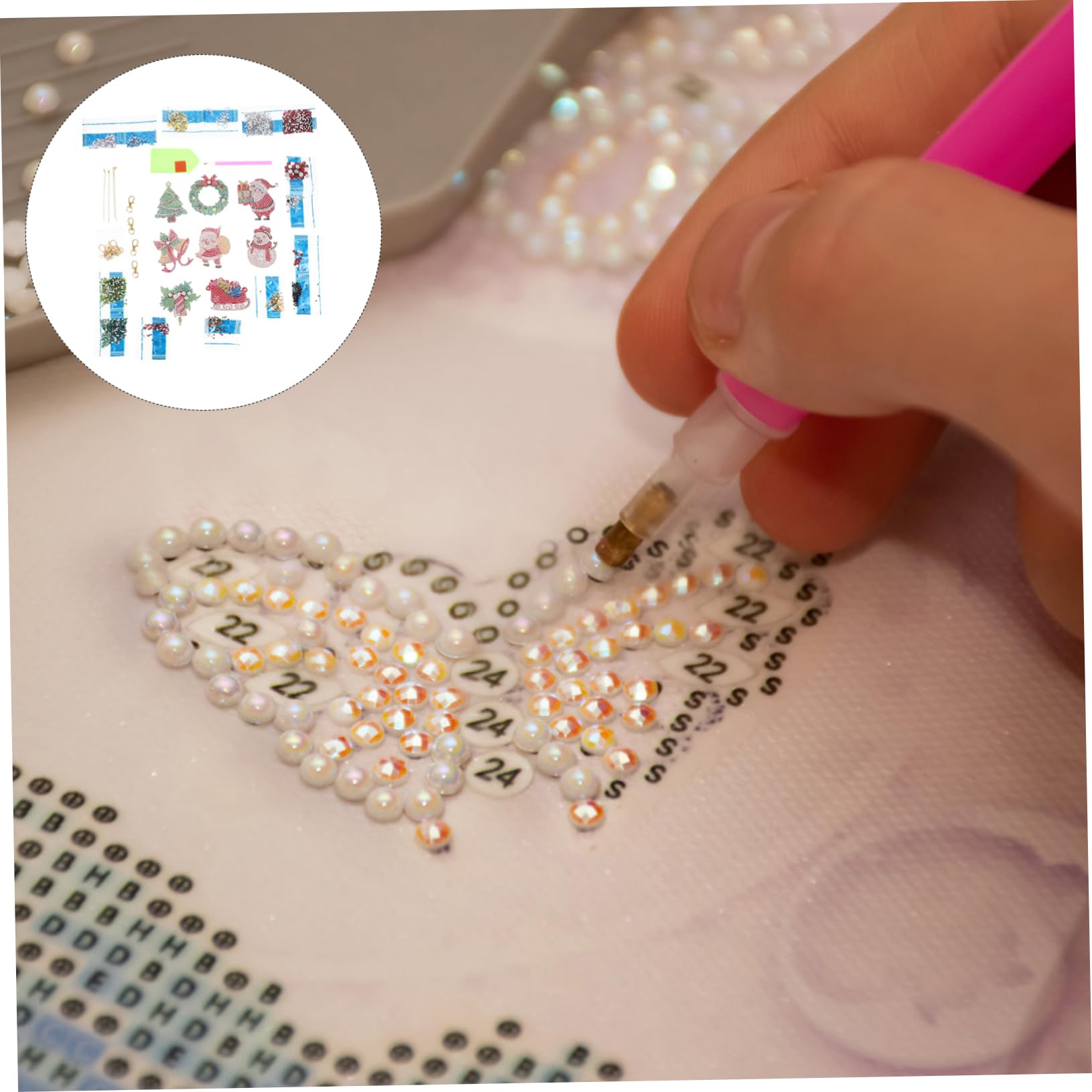 STOBOK 5sets Portachiavi Natalizi Pendente Natale Accessori Decorativi Fai Da Te Per Per Regali e Decorazioni Natale