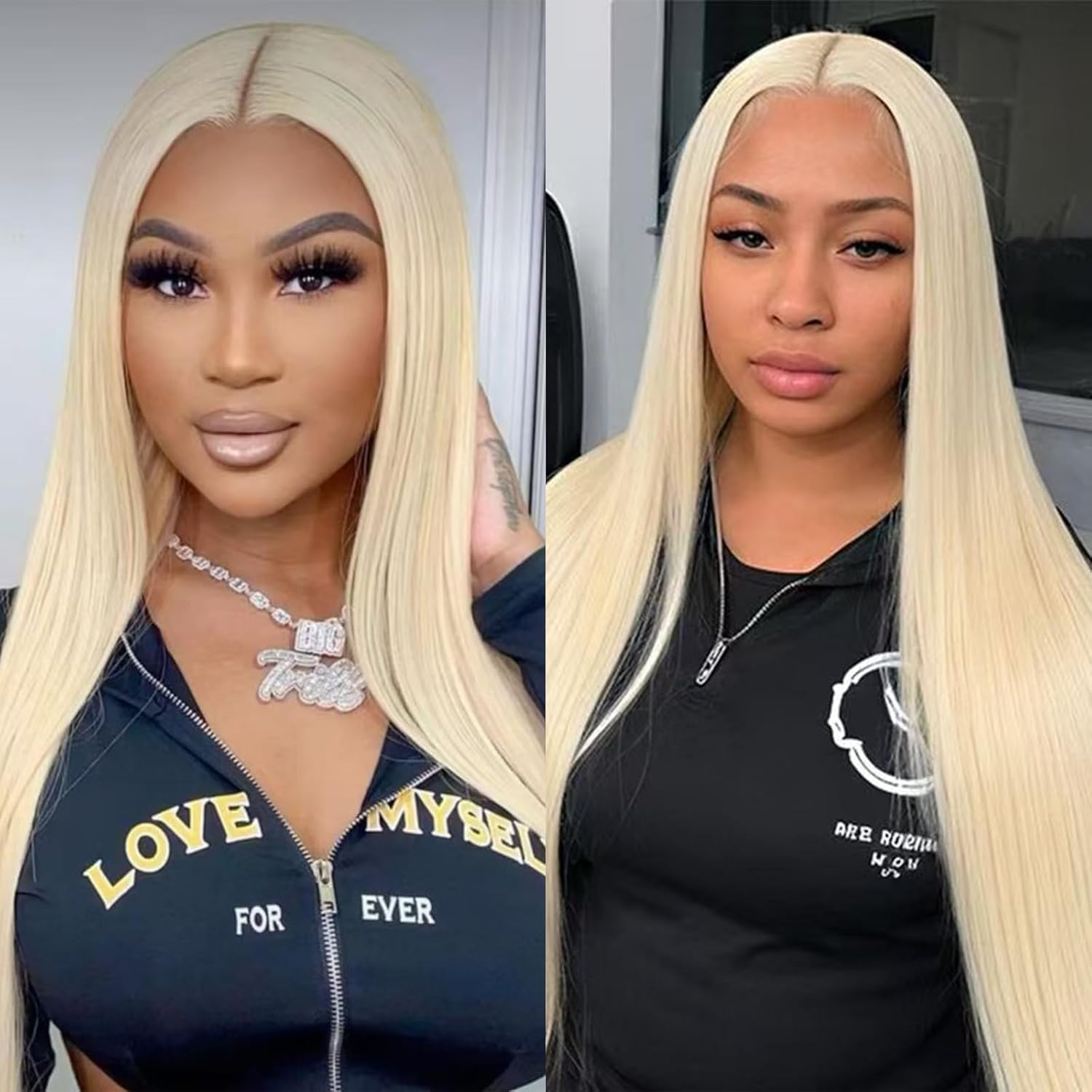 xiweiya Blonde Lace Front Wigs Long Silky Straight Ombre Gold Synthetic Lace Wigs Heat Resistant Fiber for Women Drag Queen26inch