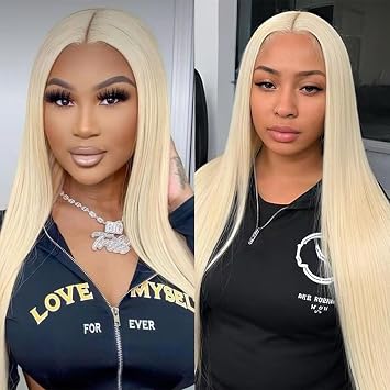 xiweiya Blonde Lace Front Wigs Long Silky Straight Ombre Gold Synthetic Lace Wigs Heat Resistant Fiber for Women Drag Queen26inch
