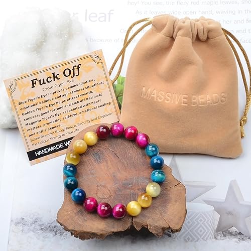 Vista 668 de MASSIVE BEADS Pulsera elástica de yoga hecha a mano con piedra natural, cristal curativo, energía, regalos para adultos unisex de 0.157 in, 0.236