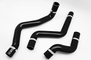 Radiator Coolant Silicone Hose Kit, compatible with 2003-2012 Mazda RX8 SE3P 13B MSP (Black -with Clamp Set)