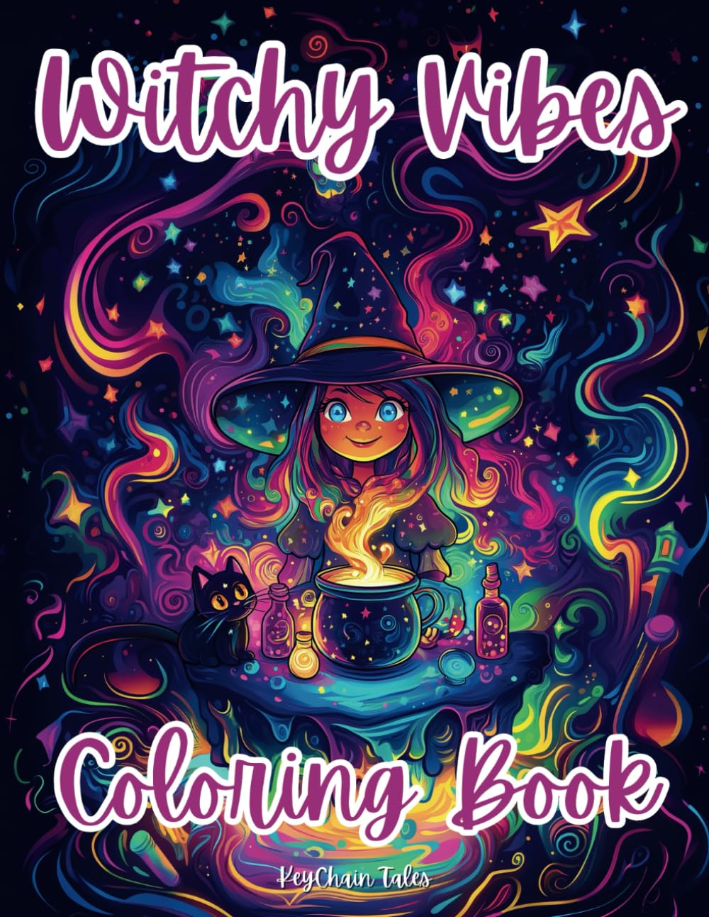 Witchy Vibes Coloring Book: A Magical Collection of Spooky, Mystical, and Enchanting Designs!