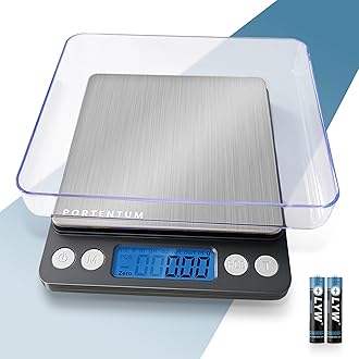 Digital Kitchen Scale 500g/0.01g - Food or Mail, Electronic, Stainless Steel, Measuring Function for Liquid in ml and fl. oz., Precision scale
