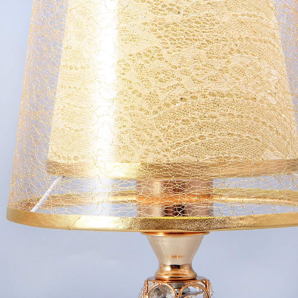 Lampa nocna Szklana lampa stołowa z kryształową podstawą Lampy do sypialni Na szafkę nocną Lampa stołowa Lampka nocna Lampki nocne