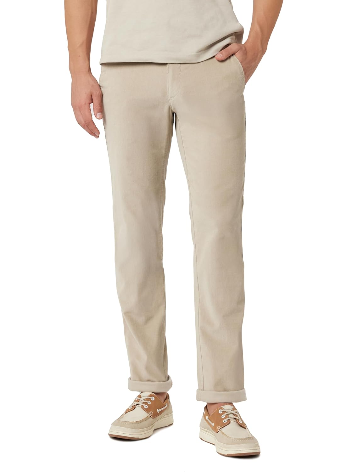 Louis Philippe Men’s Mid Rise Slim Casual Pants