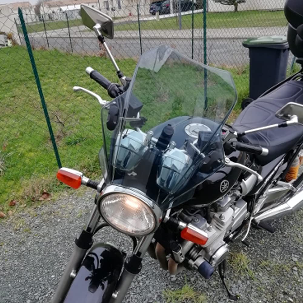 Motocyklowa szyba przednia szyba motocyklowa uniwersalna przednia szyba motocyklowa deflektor (kolor: szary)