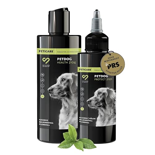 Peticare Set para Cuidado del Perro picazón ácaros pulgas Hongos