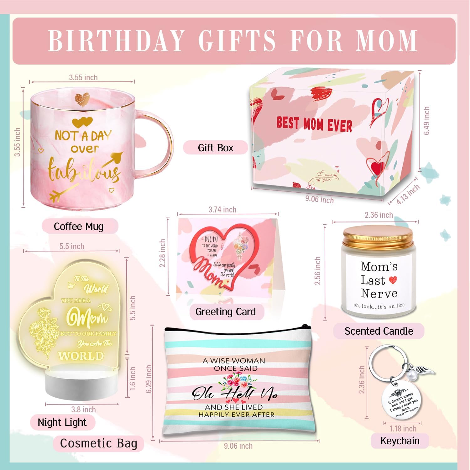 Gifts for Mom, Gift for Moms from Daughter Son, Mother's Day Gift s Basket for Wife, Daughter, Grandma, Friends, Sister, Birthday Christmas Gifts for Teacher Appreciation Women Best Mom Ever - Image 5