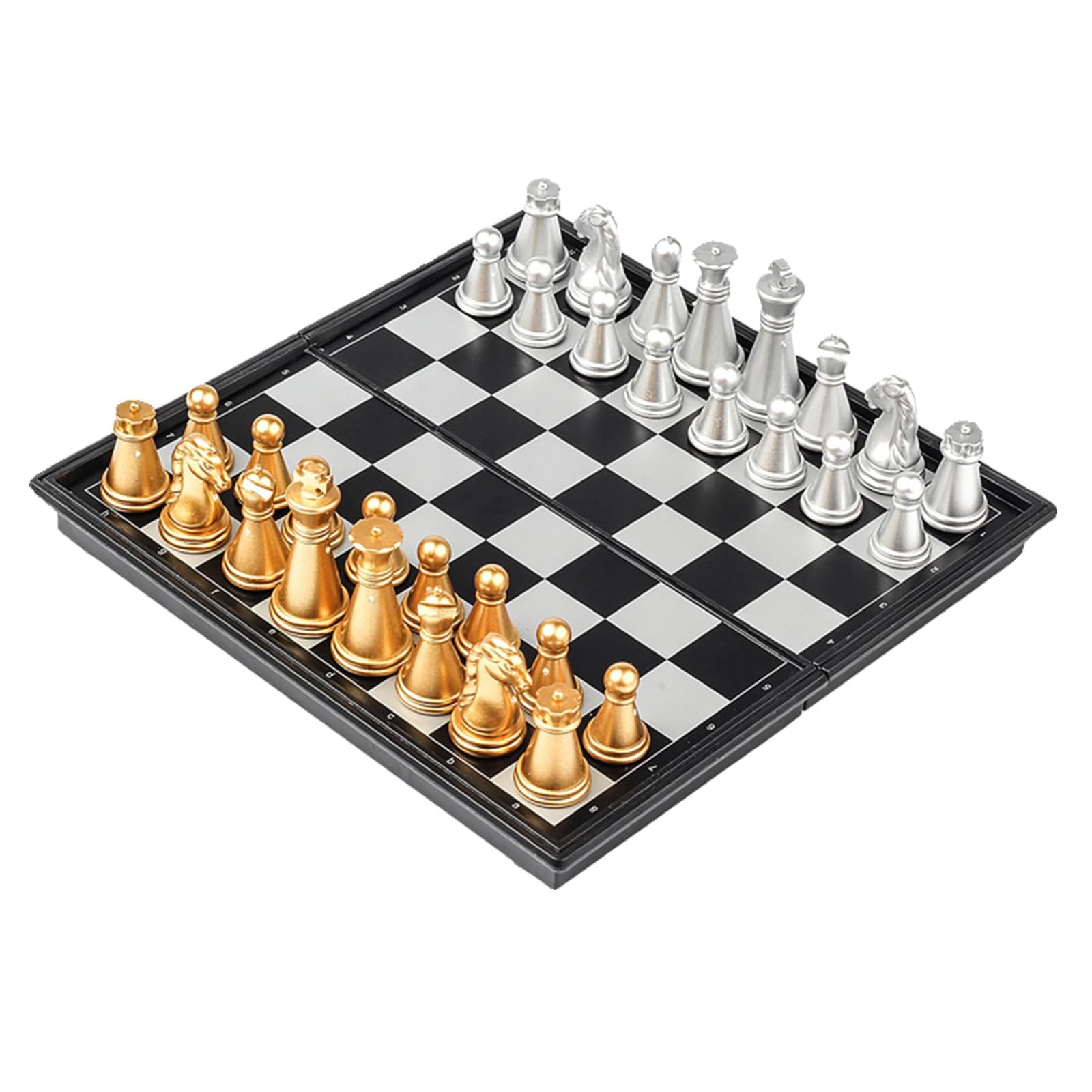 Pliable Portable Ensemble D'échiquier,Portable Chess Board 5,1" Avec Des Emplacements De Rangement D'échecs,Faciles à Transporter,Jeu d'échecs Magnetique Pour Débutants Et Adultes(Size:13*13in)