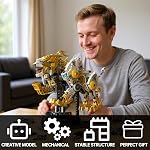 CSNRHG Mechanical Lion Building Block Toy Set Futuristic Mechanical Beast Model with Movable Parts & Gears Premium Mechanical Building Kit with Display Stand, Ideal Gift for Boys & Adults