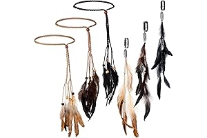 Hair Feather Clip In - 6 Pcs Feather Headband Feather Hair Clip...
