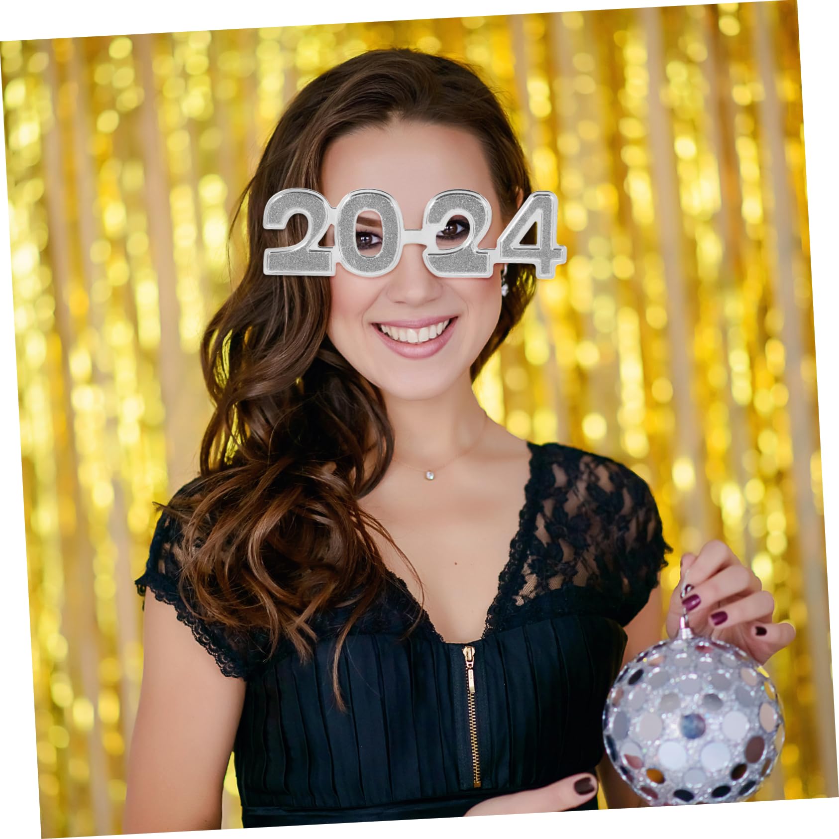 OFFSCH Funny Dancing Glasses 2024 Eye Wear Party Supplies Photo Props Party Glasses Silver Lightweight Decorative Glasses