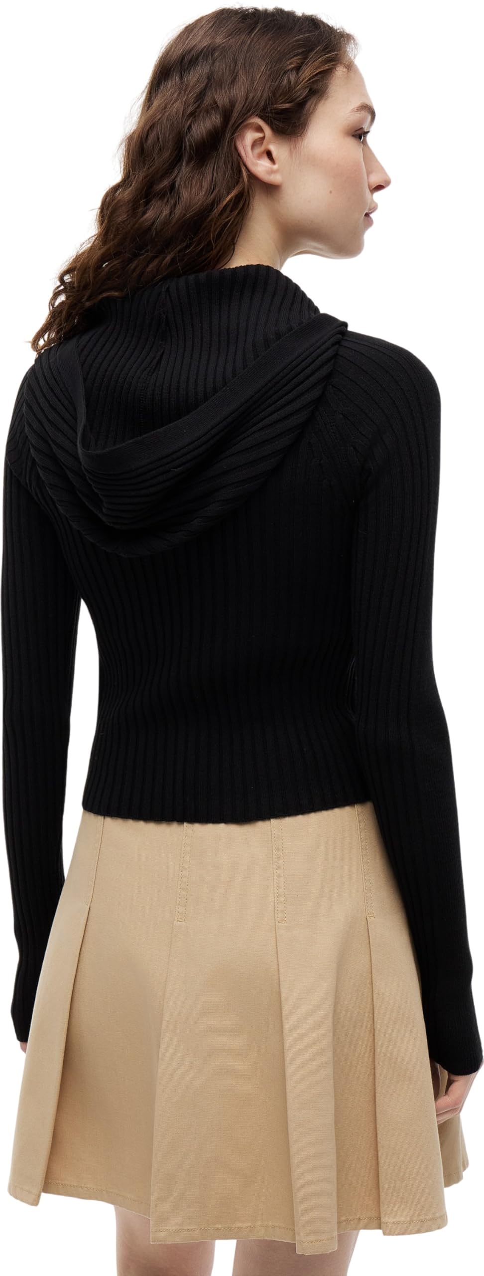 Tommy Jeans Tjw Hood Zipper Rib Cardigan Dw0dw20974 Suéter con Cremallera Mujer