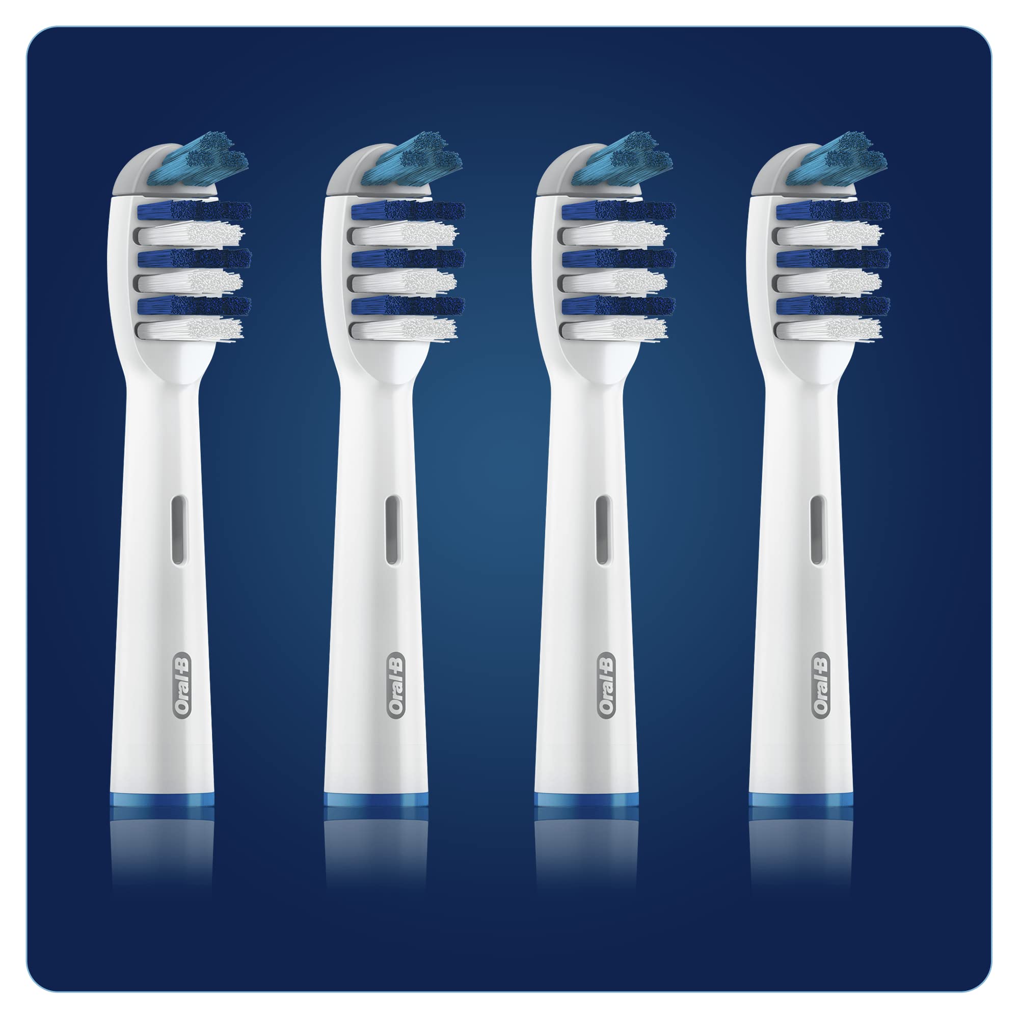 Oral-B Trizone Elektrische Zahnbürstenkopf, 4 Stück, Plaqueentferner, 3 Borstenzonen für die Tiefenreinigung, Weiß