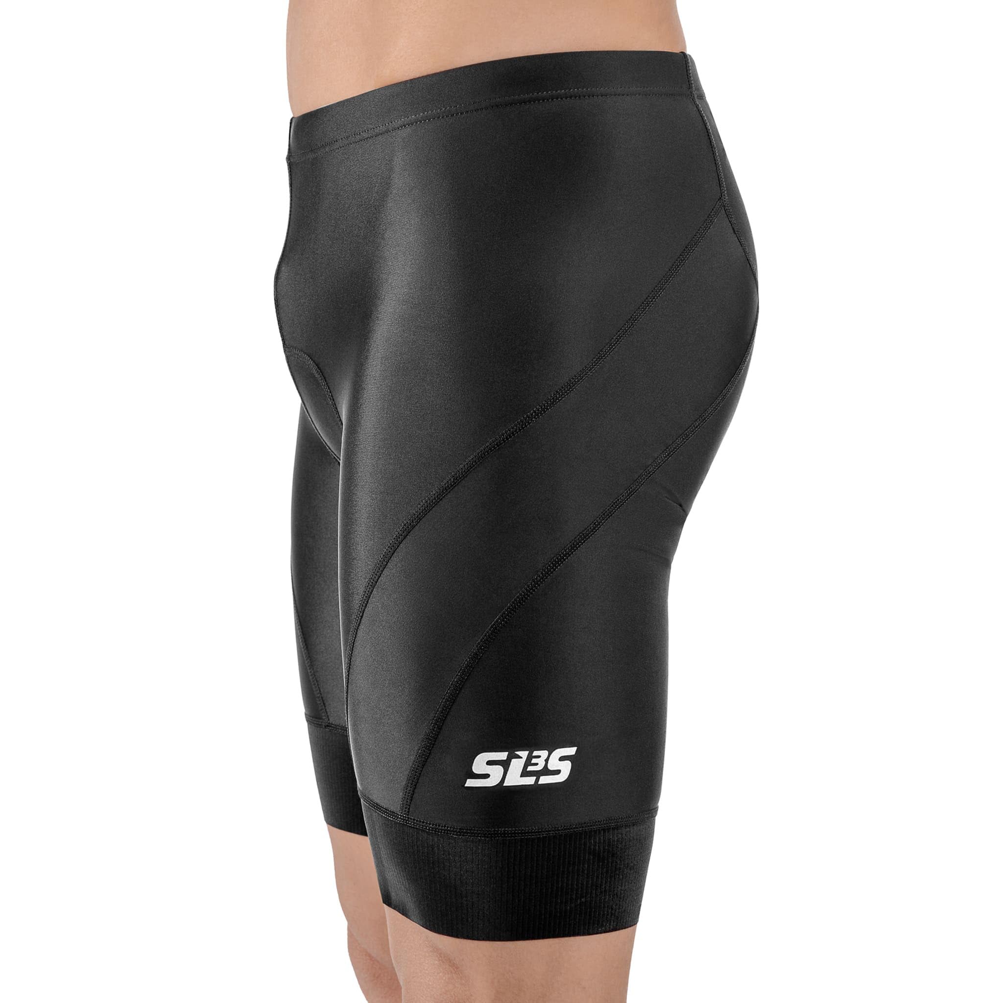 SLS3 Męskie spodenki triathlonowe - wyściełane spodenki triathlonowe męskie spodenki triathlonowe - 20 cm szorty triathalon, szybkoschnące, FX Z
