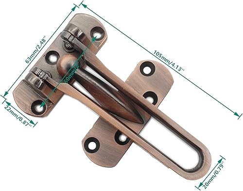 Miniatura 2 de 2 cerraduras de puerta de barra oscilante, cerradura superior para puerta delantera, cerrojo de acero inoxidable, cerradura de puerta de granero,