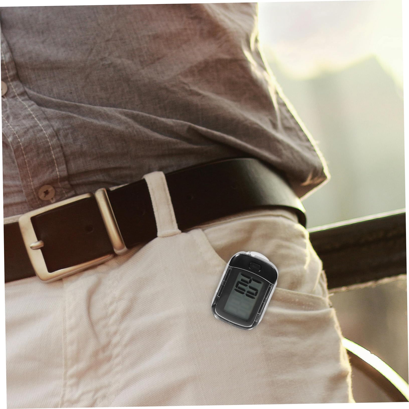 TOYANDONA Podómetro Digital con Clip y Cordón para Caminatas al Aire Libre, Contador de Pasos Preciso y Resistente Plástico para Hombres y Niños en Senderismo