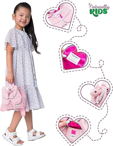 Miniatura 5 de Naturally KIDS Mini mochila de dinosaurio mochila muy pequeña para niñas y niños juguetes de dinosaurio para niños de 3 a 5 años mochila rosa