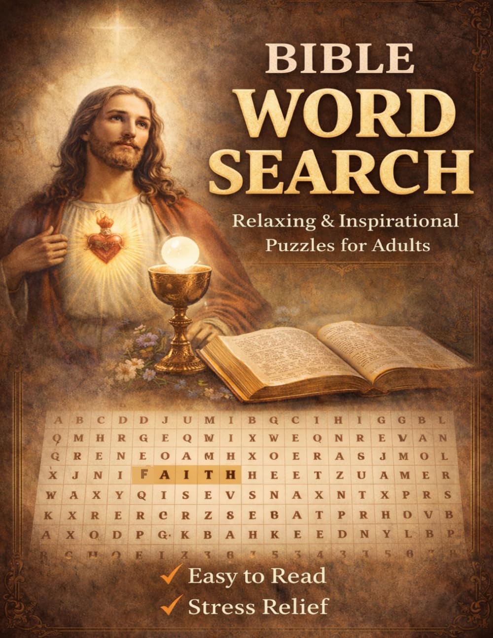 Bible Word Search for Adults: Find Peace, Strengthen Faith & Enjoy Quiet Moments with Every Puzzle