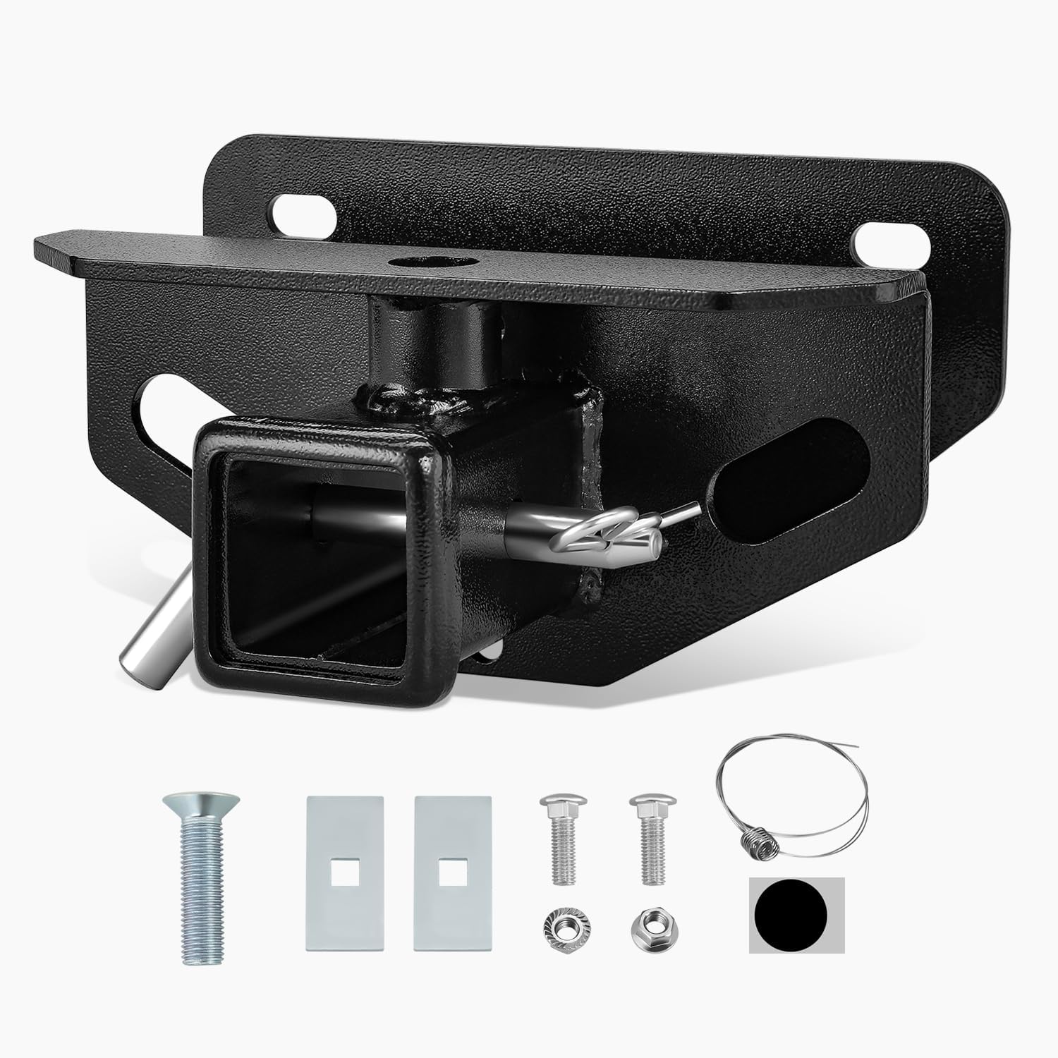 Auto Dynasty Class 3 Trailer Hitch, 2 Inch Receiver Compatible with 2003-2024 Dodge Ram 1500 Classic 2500 3500, Non Factory Receiver, Powdercoated Gloss Black
