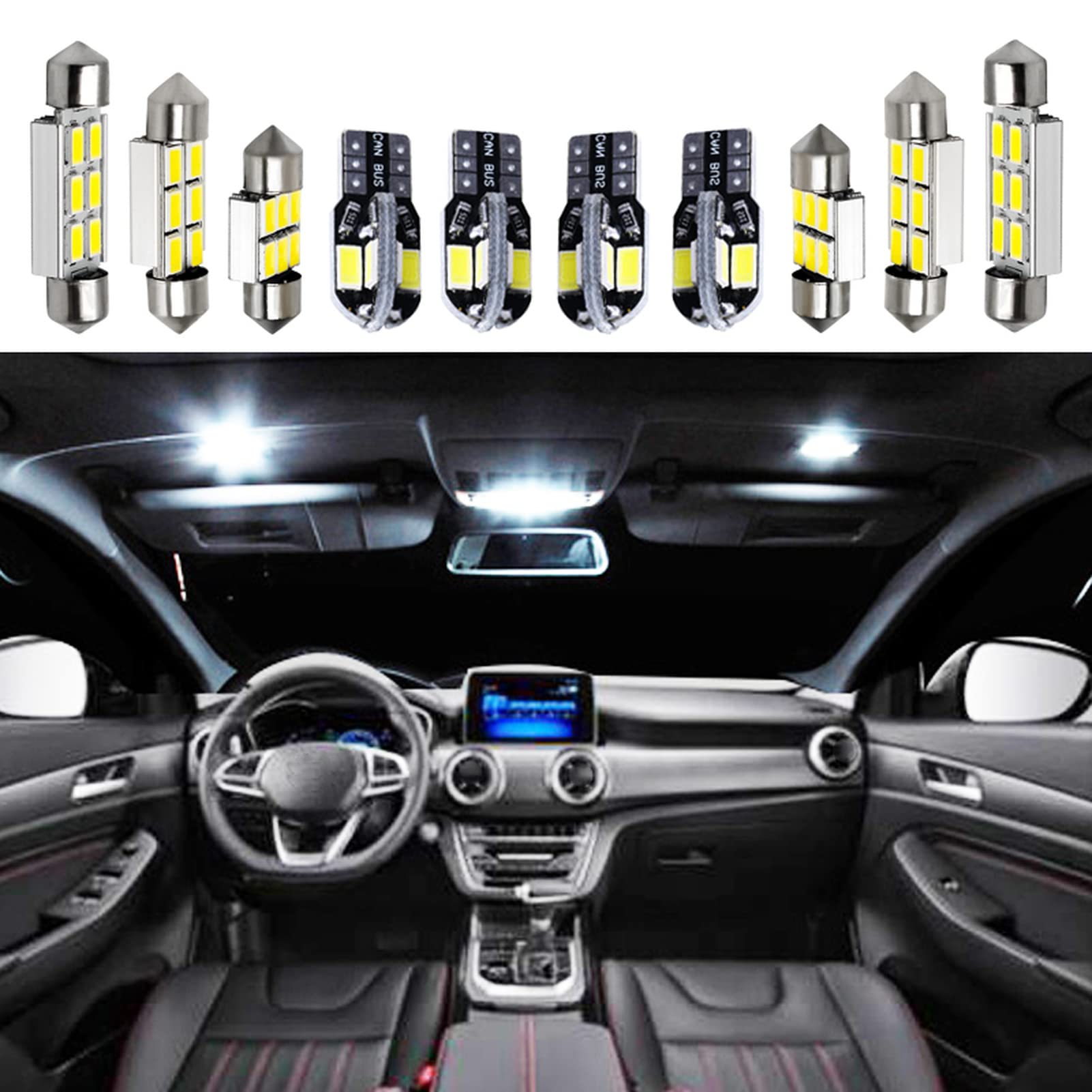 LMLZNPCanbus Interior LED Bulbs Vehicle Dome Map Trunk License Plate Light Kit Auto Lamp Accessories,For Toyota 4Runner 4WD 1989-2021