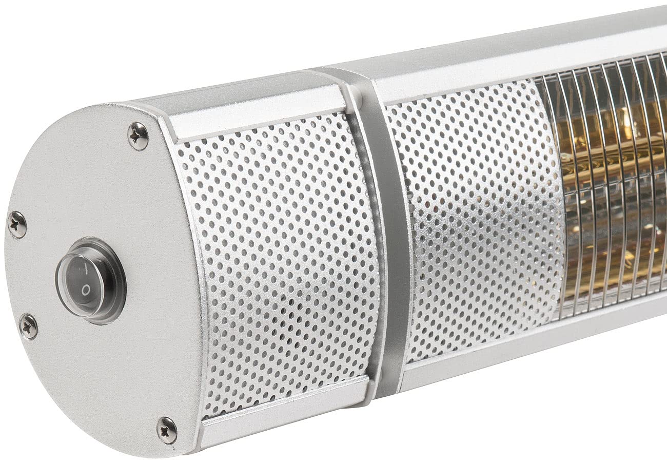 Semptec Urban Survival Technology Terrassenstrahler: IR-Außen-Heizstrahler, Goldröhre, 3.000 W, IP65, Fernbedienung, Silber (Heizstrahler Infrarot, Wand, draußen)