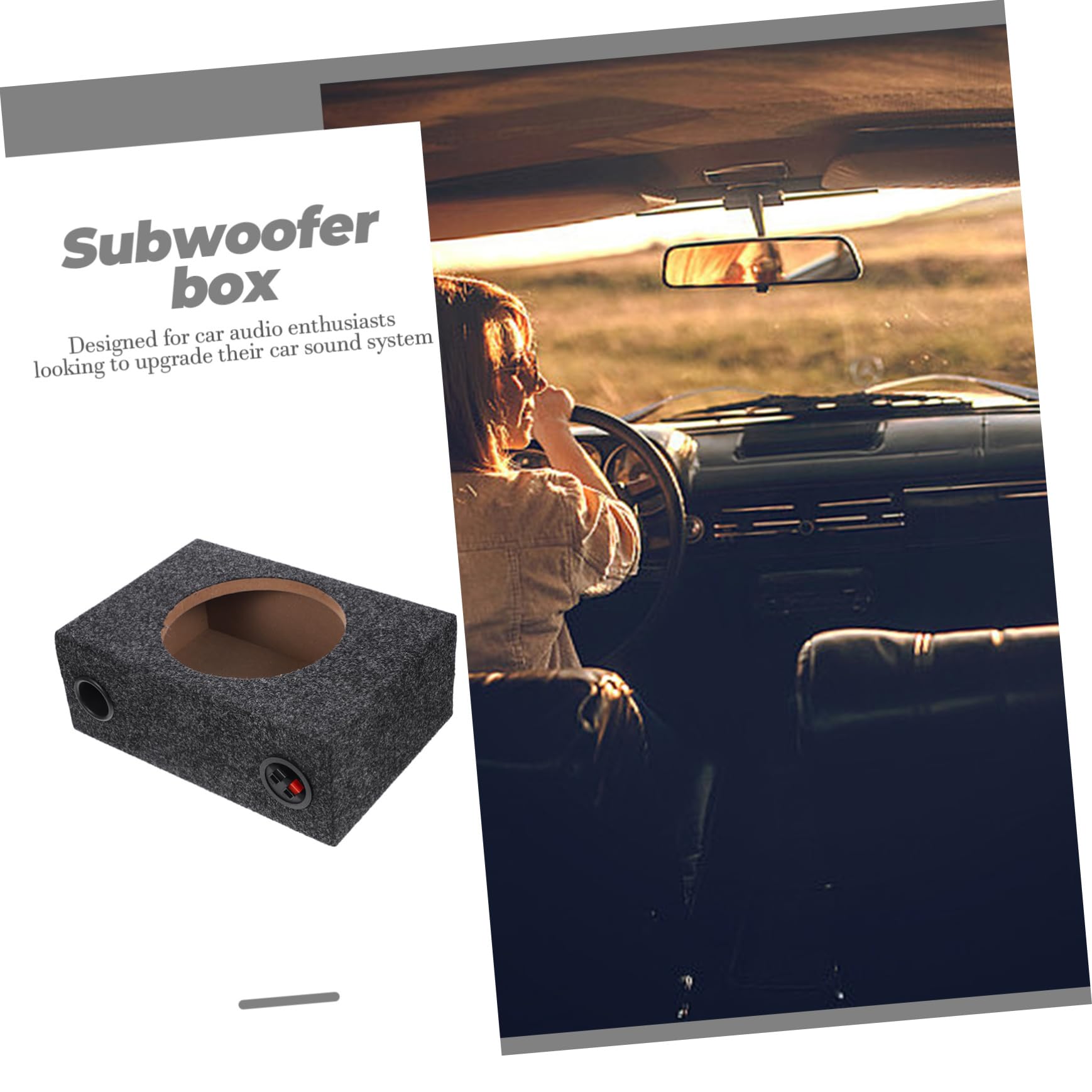 Ciieeo Box Subwoofer per Auto Moquette 8 Pollici, Cassa Vuota per Subwoofer Compatibile Vari Modelli, Accessorio Audio Fai da Te per Migliorare Bassi e Prestazioni Impianto Car Audio