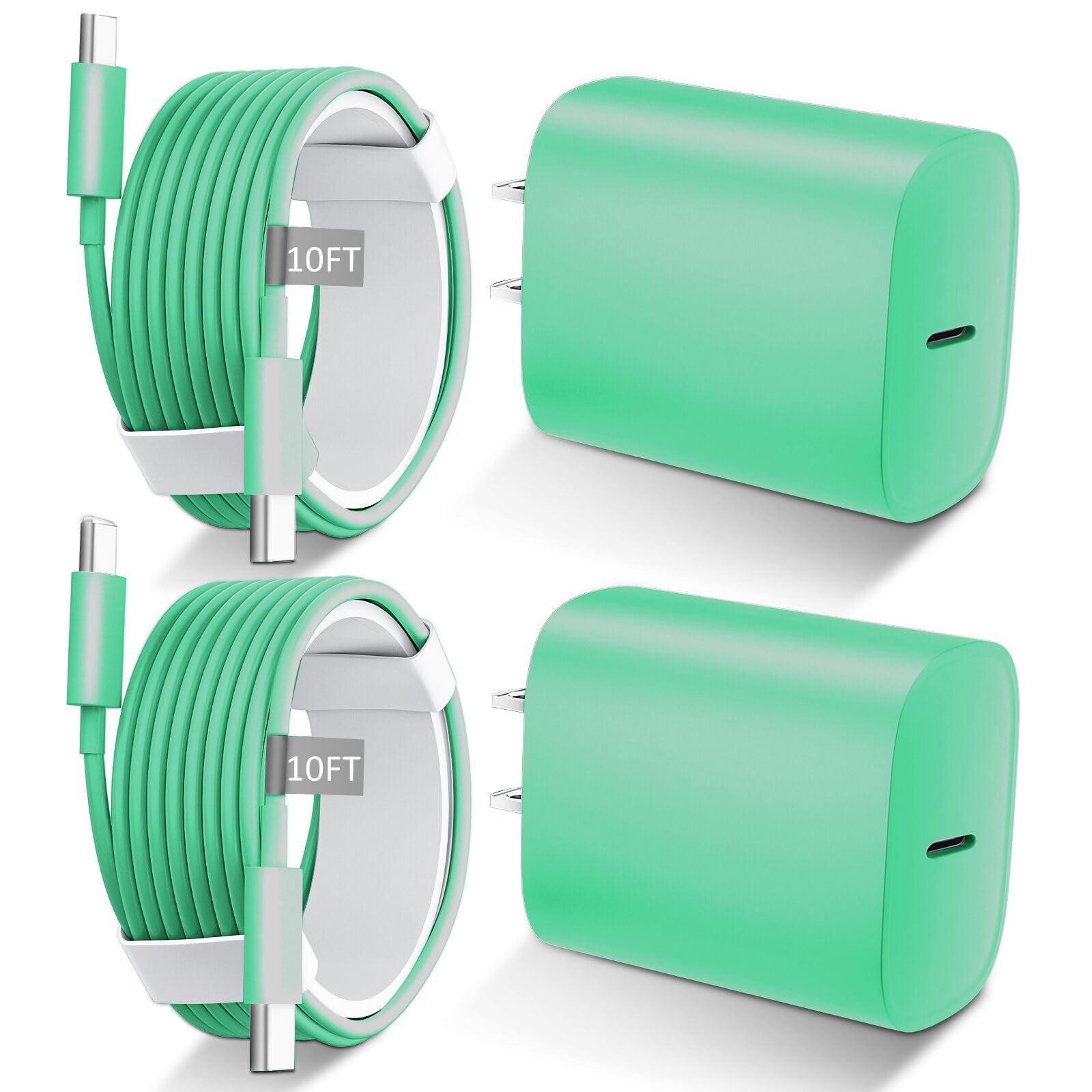 Phone 17 16 15 Charger Fast Charging Type C Chargers USB C Fast Charger Block & Phones 17 Charger Cord 10FT Long USB C Charging Cable for i.Phone 17/