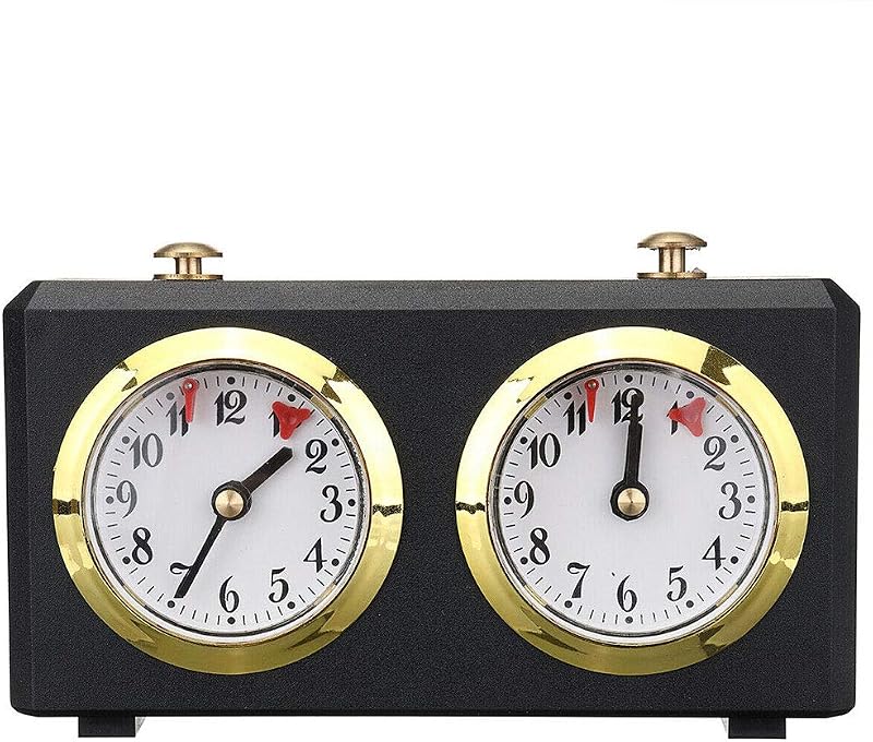 Reloj de ajedrez internacional digital profesional, temporizador de cuenta atrás I-GO con función de alarma, temporizador de juego de ajedrez analógico retro portátil
