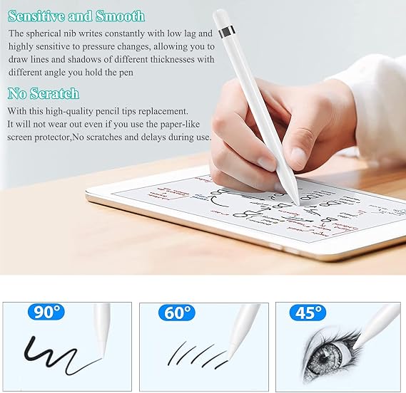 Apple Pencil 2 Gen iPad Pro Kalem ile Uyumlu Yedek İpuçları - iPad Kalem 1 st/ 2 Gen için iPencil Ucu