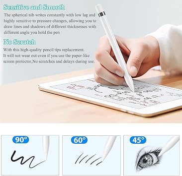 Apple Pencil 2 Gen iPad Pro Kalem ile Uyumlu Yedek İpuçları - iPad Kalem 1 st/ 2 Gen için iPencil Ucu