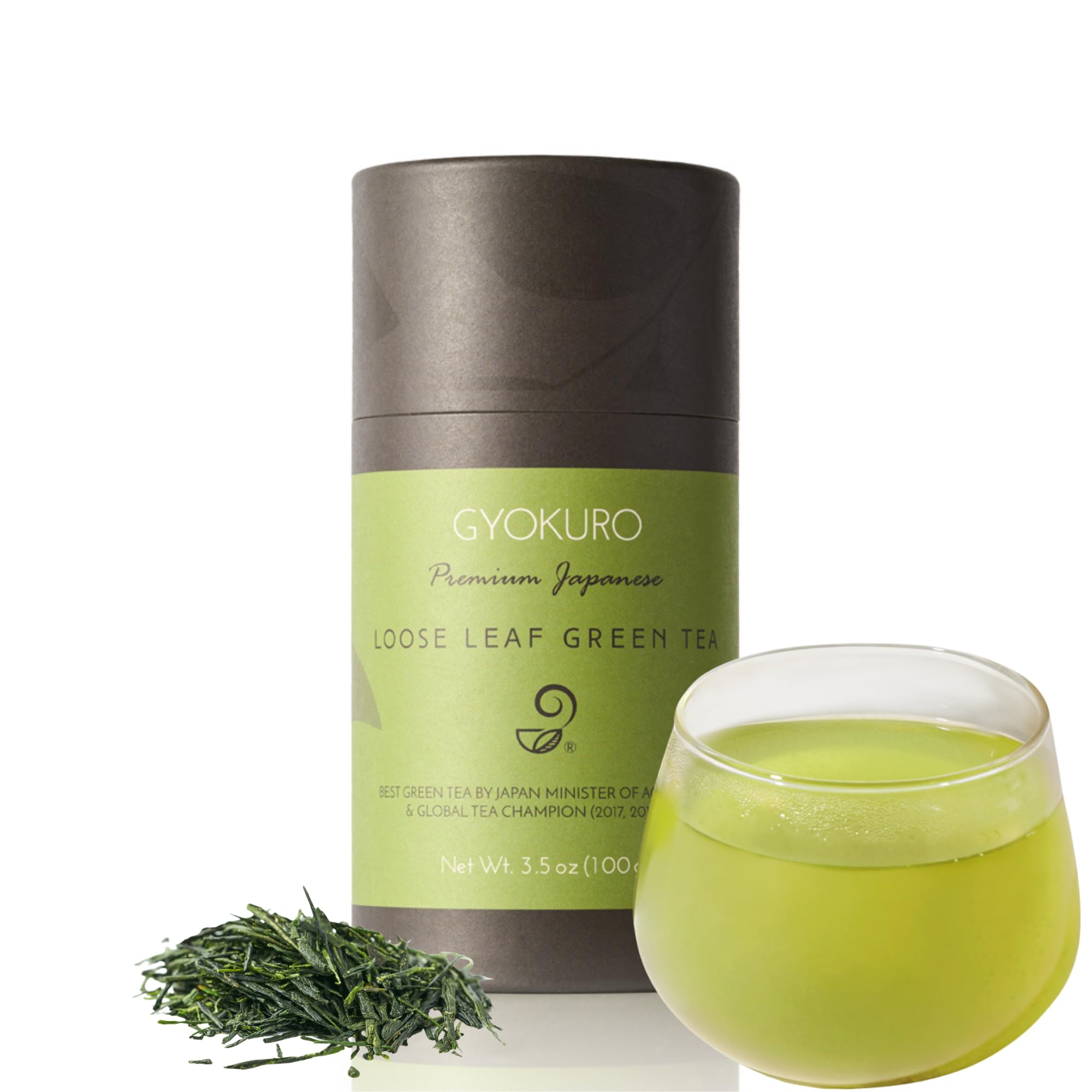 Japanese Green Tea Co. Gyokuro Green Tea Loose Leaf (100 g) – Shade Grown Jade Dew Leaves – Smooth, Umami-Rich Brew from Japan – High-Caffeine, Cold Brew Friendly