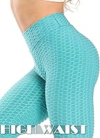 Vista 56 de SEASUM - Pantalones de yoga de cintura alta para mujer, con control de abdomen y realce de glúteos, leggings favorecedores para entrenar y correr