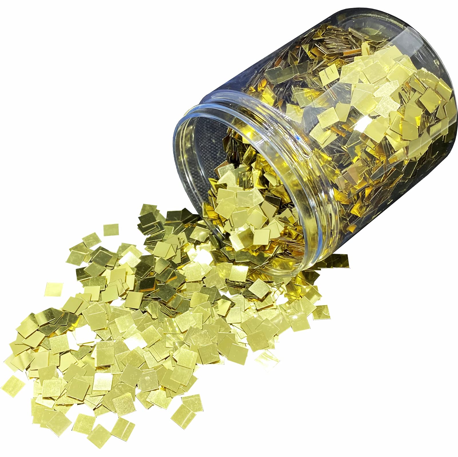 Dipoxy Glitter Gold 100g 6x6mm Pailletten Epoxidharz Farbpigmente Epoxy Glitzer