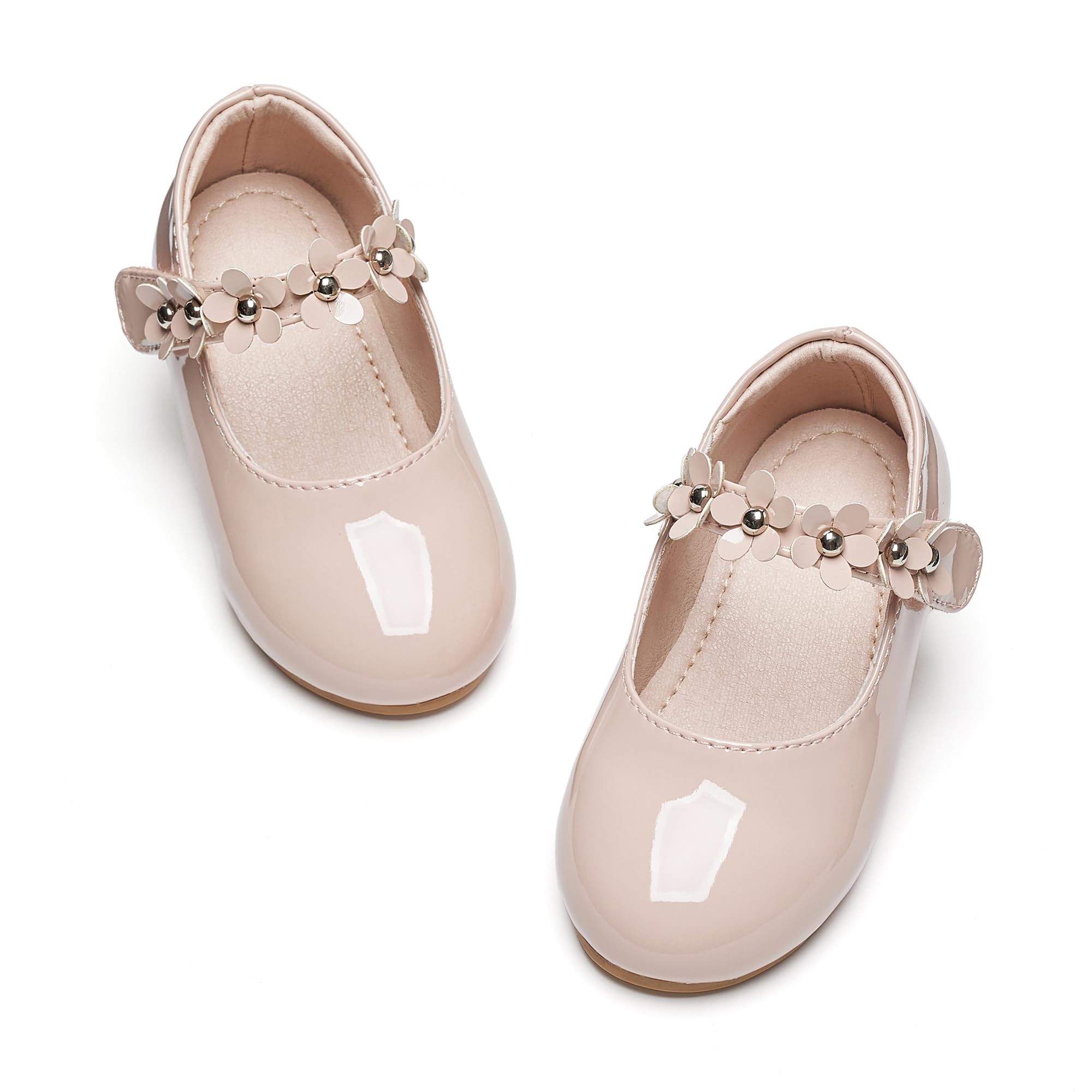 GINFIVE Toddler Girls Dress Shoes Little Girls Mary Janes Ballerina Flats Shoes Toddler