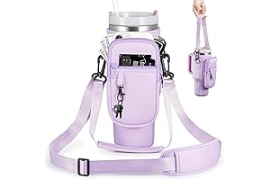 Water Bottle Carrier Bag for 30 oz Stanley Cup with Handle, Purple