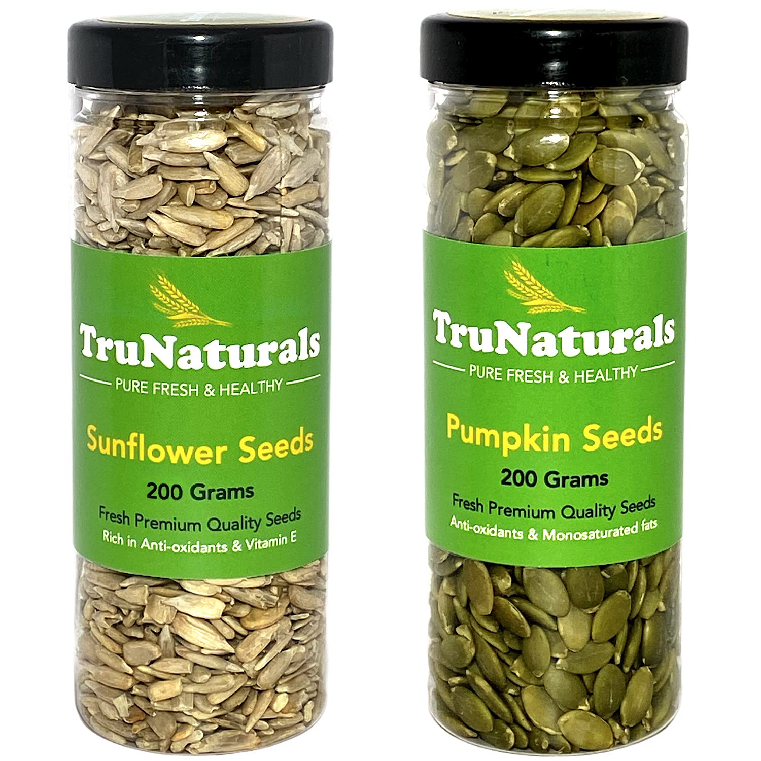 TruNaturals Pumpkin and Sunflower Seeds Combo Offer (200gm x 2 Packs) | Sunflower and Pumpkin Seeds for Eating | Pumpkin and Sunflower Seeds Organic | Super Seeds Combo Good for Immunity (B091MQPM2G) Amazon Price History, Amazon Price Tracker