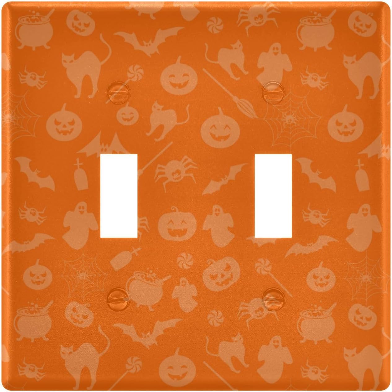 DUOBU Halloween Symbols Toggle Light Wall Plate Switch Plate, 2Gang Decor Outlet Cover