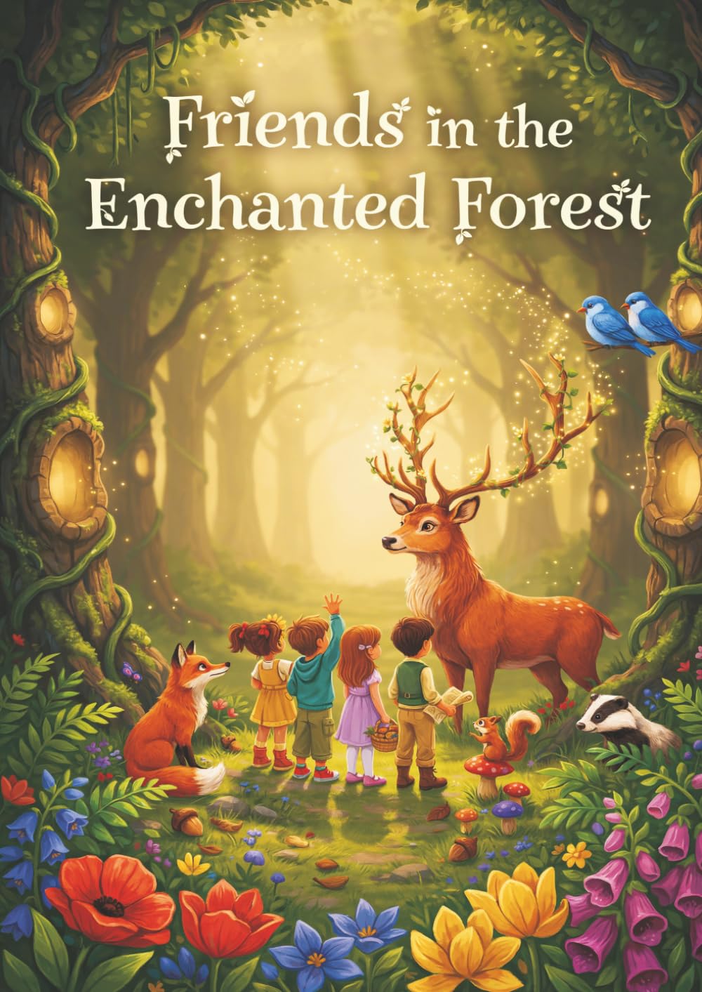 Friends in the Enchanted Forest: Fun and Magical Coloring Book for Kids Ages 6–10 (Friends in Adventure - coloring book series)