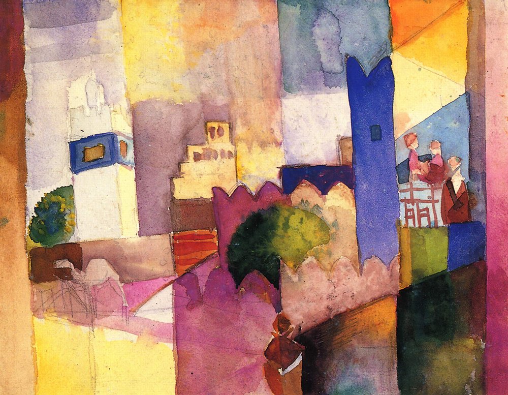 Affiche murale mate August Macke Colours pour éviter les reflets