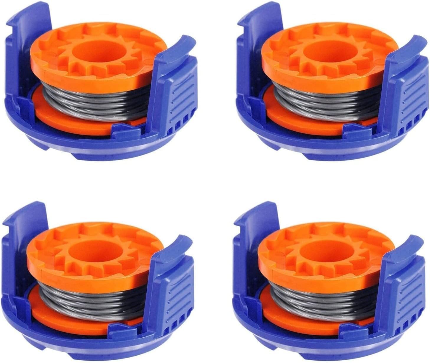 YUETTYY 2/4/8 PACK Replacement Trimmer Spool Line and Spool Cover For MacAllister MGTP18Li 1.5mm 1x2.5m Grass Strimmer Spool & Line Accessories (4 PACK)