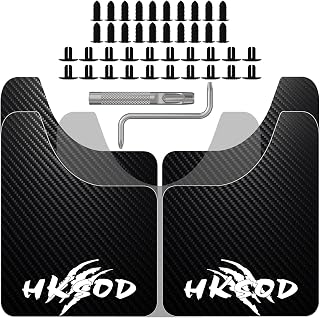 Car Mud Flaps Universal Mud Guard with Positioning Plate, Punch Tool and Screws, Car Splash Guard for Pickup Trucks, SUV, Van, Saloon Car, Sports Car